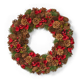 18.5" Pine Cone and Glitter Unlit Artificial Christmas Wreath - NH466313