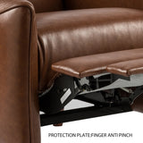 Comfy Upholstered Recliner Chair – Small Push Armchair with Footrest & Rubber Wood Legs