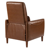 Comfy Upholstered Recliner Chair – Small Push Armchair with Footrest & Rubber Wood Legs
