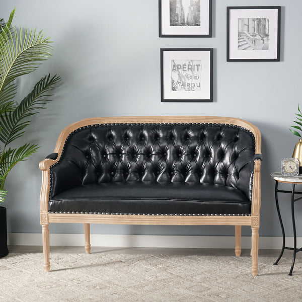 French Country Tufted Loveseat