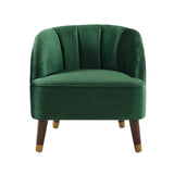 Contemporary Accent Seating Modern Velvet Barrel Club Chair