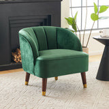 Contemporary Accent Seating Modern Velvet Barrel Club Chair