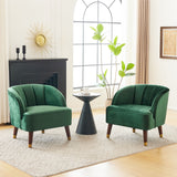 Contemporary Accent Seating Modern Velvet Barrel Club Chair