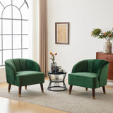 Contemporary Accent Seating Modern Velvet Barrel Club Chair