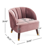 Contemporary Accent Seating Modern Velvet Barrel Club Chair