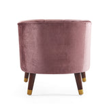 Contemporary Accent Seating Modern Velvet Barrel Club Chair