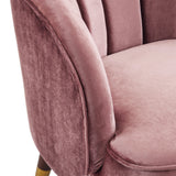 Contemporary Accent Seating Modern Velvet Barrel Club Chair