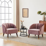 Contemporary Accent Seating Modern Velvet Barrel Club Chair