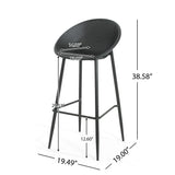 Shinnia Indoor & Outdoor Polypropelene Plastic Gable Barstool, Set of 2