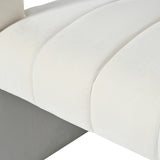 Contemporary Curved Armchair with Waist Pillow