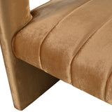 Contemporary Curved Armchair with Waist Pillow