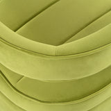 Contemporary Curved Armchair with Waist Pillow