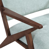 Mid-Century Modern Accent Chair with Plush Cushions, Green