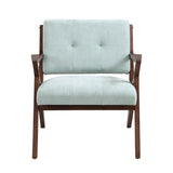 Mid-Century Modern Accent Chair with Plush Cushions, Green