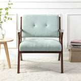 Mid-Century Modern Accent Chair with Plush Cushions, Green