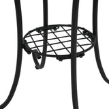 Outdoor Patio Floral Ceramic Side Table, Ceramic Tile
