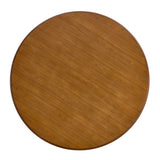 Mid-Century Modern Round Bar Table with Metal Hairpin Legs & Storage Shelf