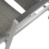 Outdoor Wicker and Aluminum Chaise Lounge, Gray Finish - NH455503