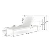 Outdoor Aluminum Pool Patio Beach Chaise Lounge Chair,Set of 2