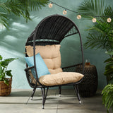 Outdoor Wicker Standing Basket Chair with Cushion - NH233113