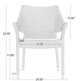 Modern Outdoor Wicker Stacking Armchairs (Set of 2) - NH837692