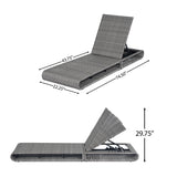Sancty Outdoor PE Rattan Chaise Lounge