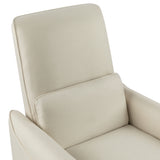 Comfy Upholstered Recliner Chair – Small Push Armchair with Footrest & Rubber Wood Legs