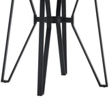 Mid-Century Modern Round Bar Table with Metal Hairpin Legs & Storage Shelf