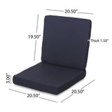 Outdoor Water Resistant Fabric Club Chair Cushions (Set of 4) - NH282313
