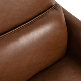 Comfy Upholstered Recliner Chair – Small Push Armchair with Footrest & Rubber Wood Legs