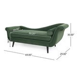 Contemporary Chaise Lounge with Scroll Arms - NH789213