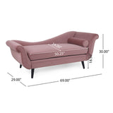 Contemporary Chaise Lounge with Scroll Arms - NH789213