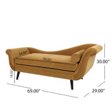Contemporary Chaise Lounge with Scroll Arms - NH789213