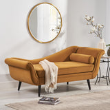 Contemporary Chaise Lounge with Scroll Arms - NH789213