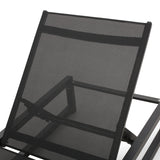 Outdoor Aluminum Chaise Lounge with Mesh Seating