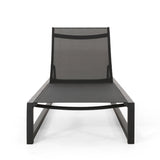 Outdoor Aluminum Chaise Lounge with Mesh Seating