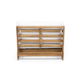 Outdoor Acacia Wood Club Chair with Cushions