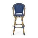 Outdoor French Wicker and Aluminum 29.5 Inch Barstools
