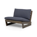 Outdoor Acacia Wood Club Chair with Cushions