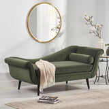 Contemporary Chaise Lounge with Scroll Arms - NH789213