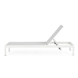 Outdoor Aluminum Pool Patio Beach Chaise Lounge Chair,Set of 2