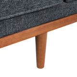 Mid-Century Modern Button-Tufted Loveseat