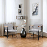 Versatile Set of 2 Modern Accent Chairs – Upholstered Armchairs