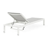 Outdoor Aluminum Pool Patio Beach Chaise Lounge Chair,Set of 2