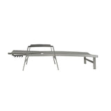 Outdoor Wicker and Aluminum Chaise Lounge, Gray Finish - NH455503