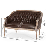 French Country Tufted Loveseat