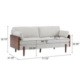 Mid-Century Modern Luxury Sofa – 71.75'' Upholstered Couch
