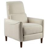 Comfy Upholstered Recliner Chair – Small Push Armchair with Footrest & Rubber Wood Legs