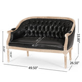 French Country Tufted Loveseat