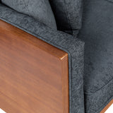Mid-Century Modern Button-Tufted Loveseat